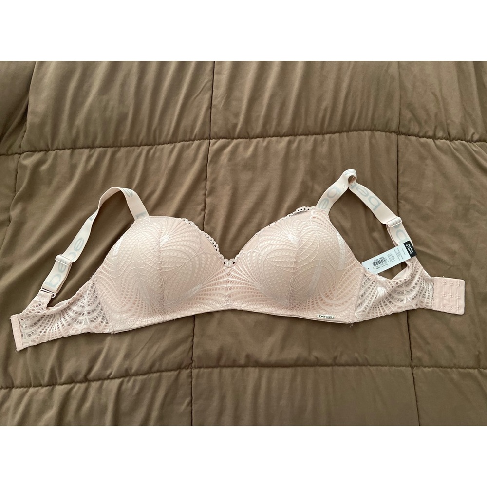 New White/Nude Bebe Sports Bra